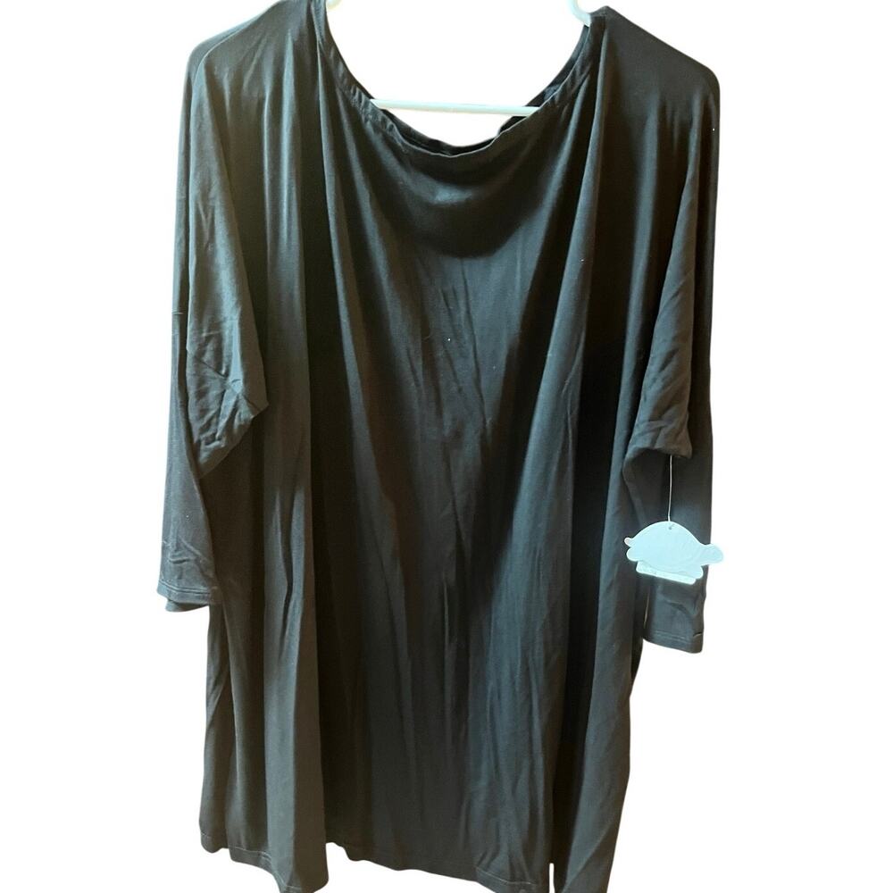 Lolly Wolly Doodle Black Cowl Neck Tunic – Size XXL